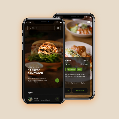 UX/UI design example of work done by client 0