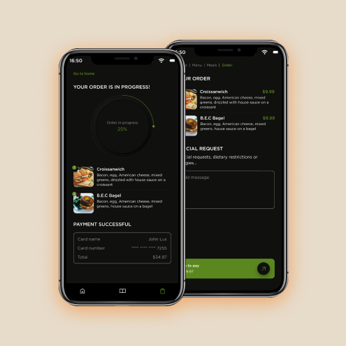 UX/UI design example of work done by client 2